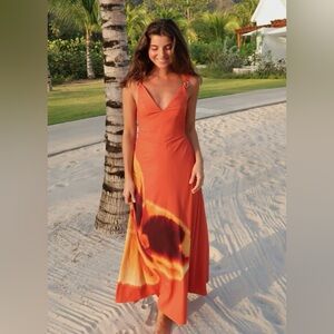 NWT A&F Women's Dipped-Waist Hardware Maxi